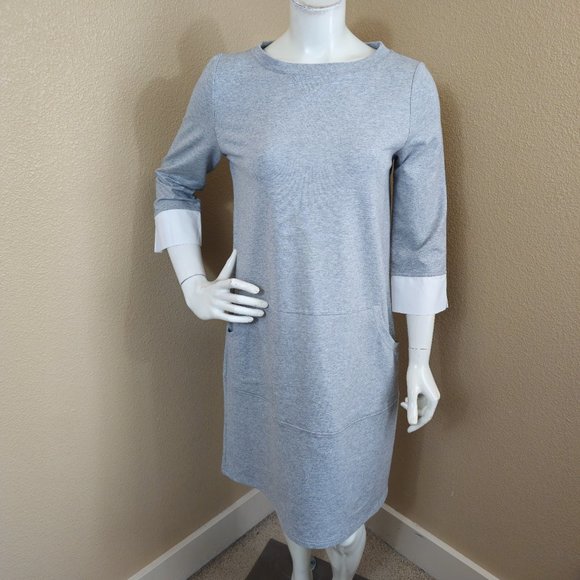SOFT SURROUNDINGS Heather Gray Corryn Sweatshirt Dress~Size S~NWT - Picture 1 of 12